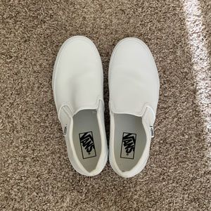 VANS white slip on sneaker size 8